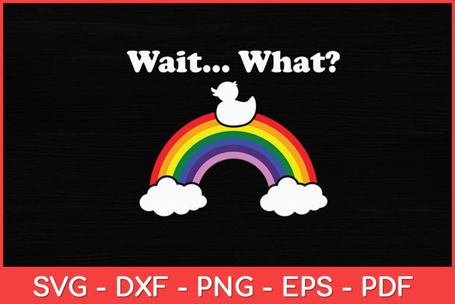Wait What Vintage Rubber Duck Rainbow Rubber Ducky Svg Design SVG artprintfile 