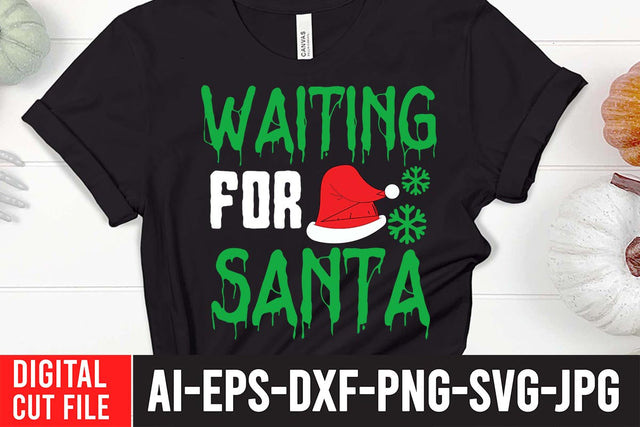 Waiting For Santa SVG Design SVG BlackCatsMedia 