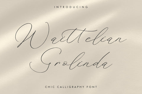 Waittelian Grolinda - Chic Calligraphy Font Font Storytype Studio 