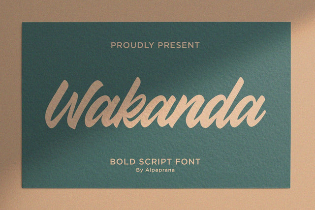 Wakanda - Bold Script Font Font Alpaprana Studio 