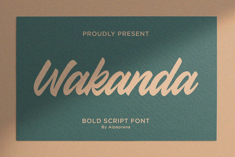 Wakanda - Bold Script Font Font Alpaprana Studio 