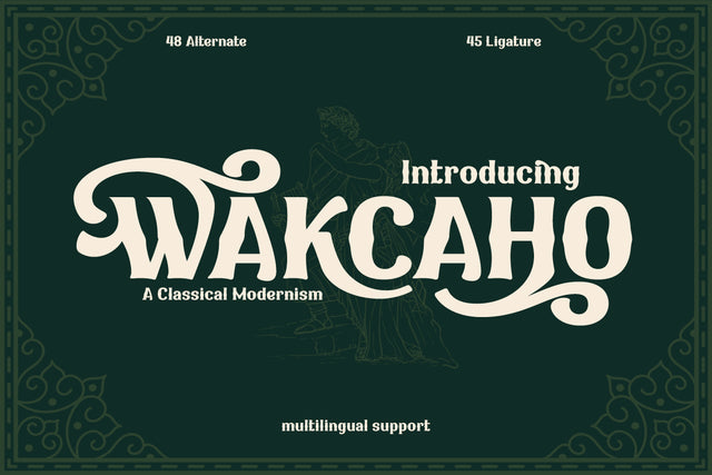 WAKCAHO | Serif Classic Modernism Font twinletter 