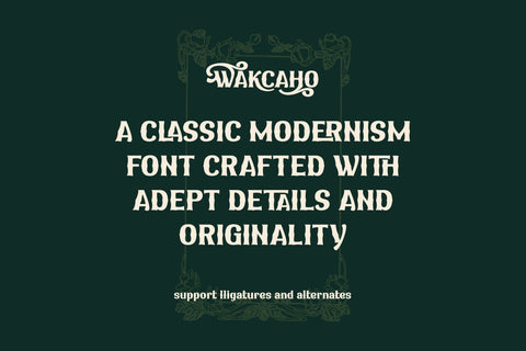 WAKCAHO | Serif Classic Modernism Font twinletter 
