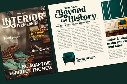 WAKCAHO | Serif Classic Modernism Font twinletter 