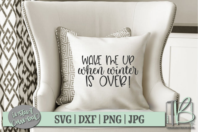 Wake Me Up When Winter Is Over SVG, Winter SVG File, Christmas SVG TB Designs 