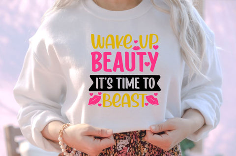 Wake up beauty it's time to beast SVG, Wake up beauty it's time to beast SVG DESIGNISTIC 
