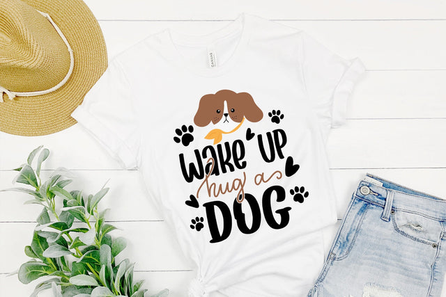 Wake Up Hug A Dog SVG Funny Pets SVG dapiyupi store 
