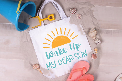 Wake Up My Dear Son - SVG, PNG, DXF, EPS SVG Elsie Loves Design 