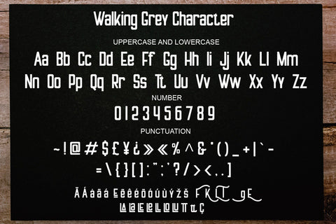 Walking Grey Font letterstockstd 