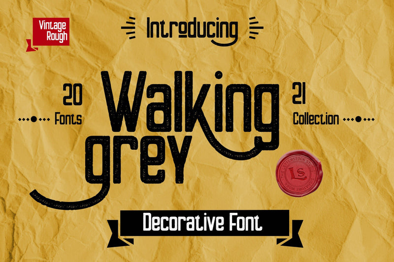 Walking Grey Font letterstockstd 