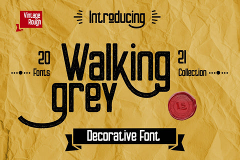 Walking Grey Font letterstockstd 