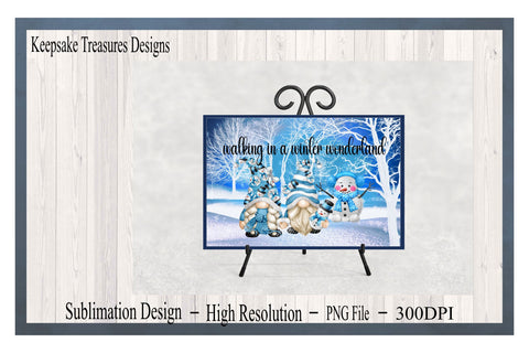 Walking In a Winter Wonderland, Gnome Sublimation PNG Sublimation Keepsake Treasures Designs LLC. 