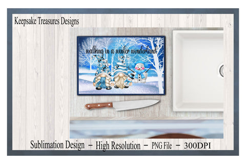 Walking In a Winter Wonderland, Gnome Sublimation PNG Sublimation Keepsake Treasures Designs LLC. 