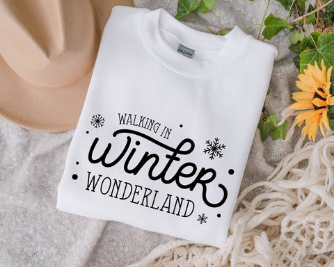 Walking In a Winter Wonderland svg, Winter Wonderland Svg, Winter Svg, Snowflakes Svg, Let it Snow Svg, Snow Svg, Winter Sign Svg, Cozy svg SVG Fauz 