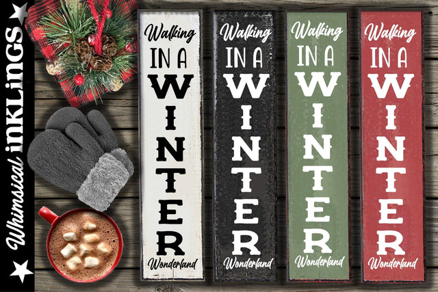 Walking In A Winter Wonderland-Vertical SVG SVG Whimsical Inklings 