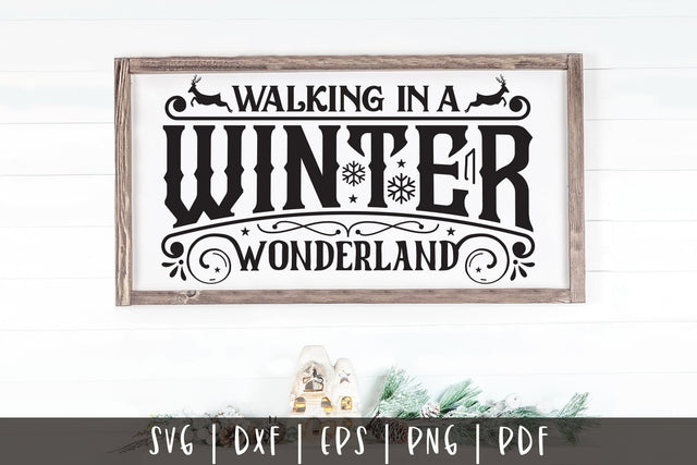 Walking in a Winter Wonderland, Vintage Christmas SVG SVG CraftLabSVG 
