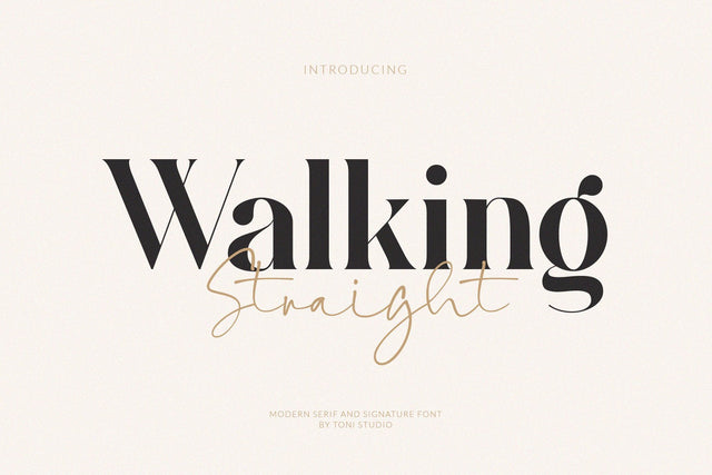 walking Straight_font duo Font toni_std 