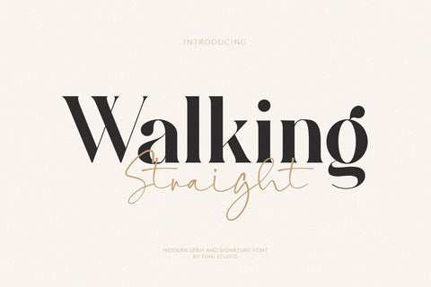 walking Straight_font duo Font toni_std 
