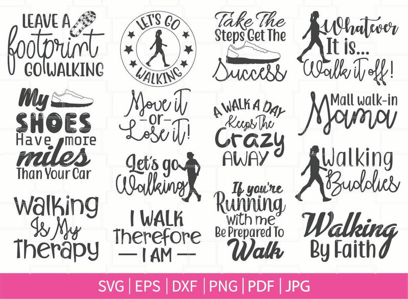 Walking svg, Let's Go Walking svg, Walking Mom Gift, Exercise svg ...
