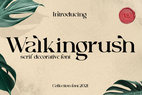 Walkingrush Font letterstockstd 