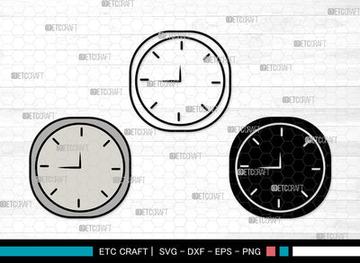 Wall Clock Icons Color, Wall Clock Svg, Watch Svg, Wall Clocks, Clock Face Stencil, Wall Clock Bundle, Icon Bundle, Svg Cut File, Dxf, Eps, Png, SVG ETC Craft 