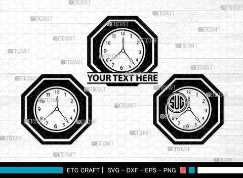 Wall Clock Monogram, Wall Clock Silhouette, Watch Svg, Clock Svg, Clock face Svg, Time Svg, Clock Numbers Svg, Wall Clock Svg, SB00134 SVG ETC Craft 