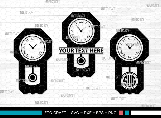 Wall Clock Monogram, Wall Clock Silhouette, Watch Svg, Clock Svg, Clock face Svg, Time Svg, Clock Numbers Svg, Wall Clock Svg, SB00134 SVG ETC Craft 