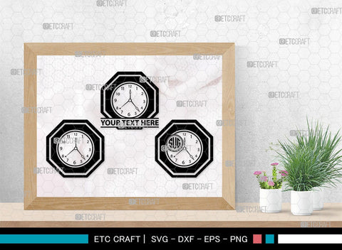 Wall Clock Monogram, Wall Clock Silhouette, Watch Svg, Clock Svg, Clock face Svg, Time Svg, Clock Numbers Svg, Wall Clock Svg, SB00134 SVG ETC Craft 