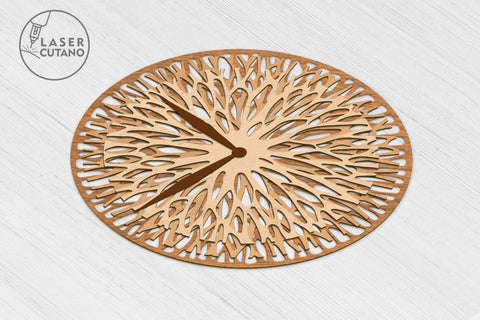 Wall Clock Multilayer Cut Template SVG LaserCutano 