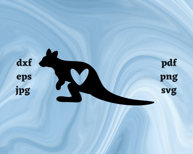 Wallaby Heart SVG Cut File SVG Northern Light SVG 