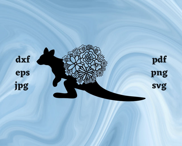 Wallaby Mandala SVG Cut File SVG Northern Light SVG 