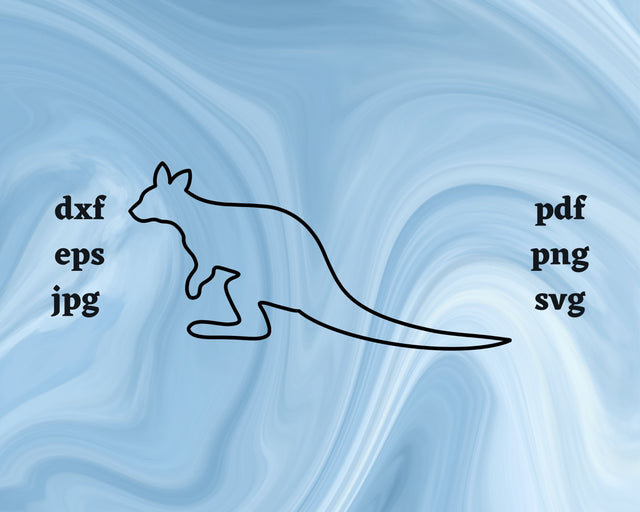 Wallaby Outline SVG Cut File SVG Northern Light SVG 