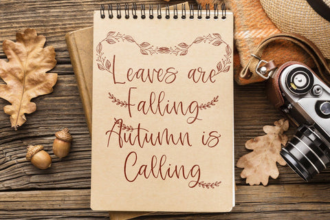 Walnut Moth - Match With Leaf Swashes Font Freeling Design House 