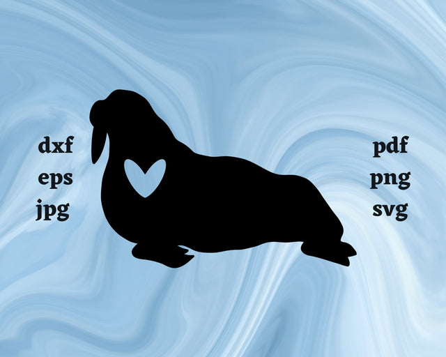 Walrus Heart SVG Cut File SVG Northern Light SVG 