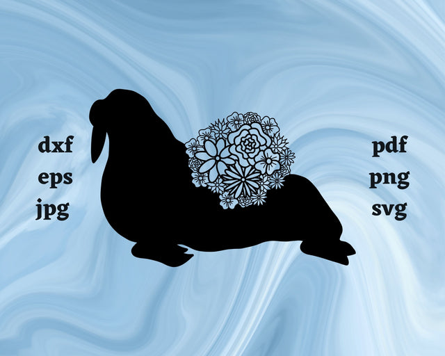 Walrus Mandala SVG Cut File SVG Northern Light SVG 