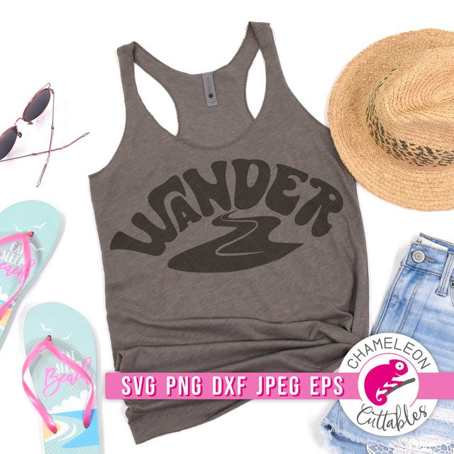 Wander Retro Outdoor svg dxf png SVG Chameleon Cuttables 