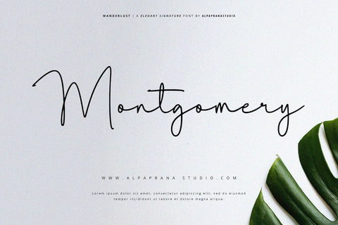 Wanderlust - Signature Font Font Alpaprana Studio 