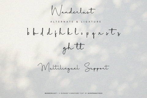 Wanderlust - Signature Font Font Alpaprana Studio 