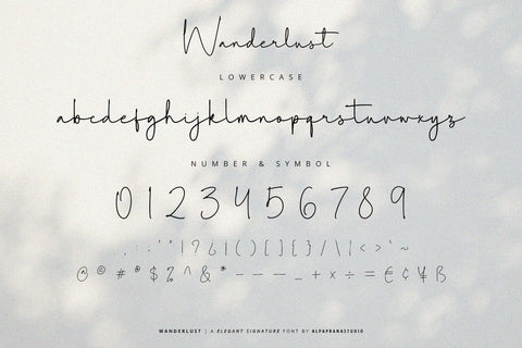 Wanderlust - Signature Font Font Alpaprana Studio 