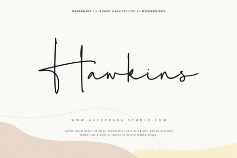 Wanderlust - Signature Font Font Alpaprana Studio 