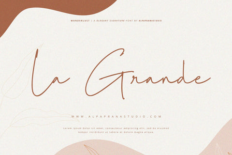 Wanderlust - Signature Font Font Alpaprana Studio 