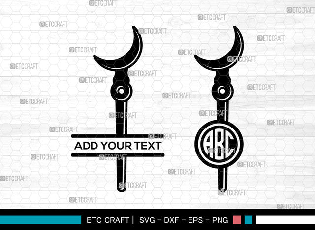 Wands Monogram SVG, Circle Monogram Svg, Magic Stick Svg, Magic Wand Svg, Elder Wand Spells Svg, Wand Icon Svg, Wands SVG ETC Craft 