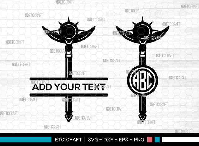 Wands Monogram SVG, Circle Monogram Svg, Magic Stick Svg, Magic Wand Svg, Elder Wand Spells Svg, Wand Icon Svg, Wands SVG ETC Craft 