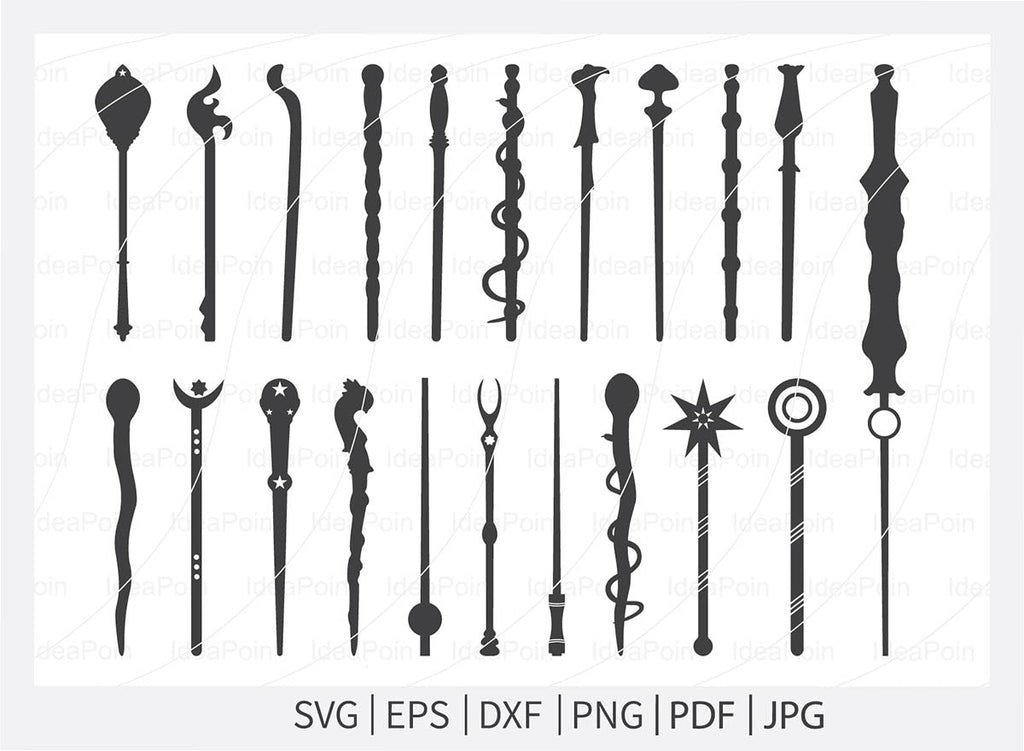 Wands svg, Wands Bundle, Wand SVG Bundle, Wand Clipart, Wizard Witches ...