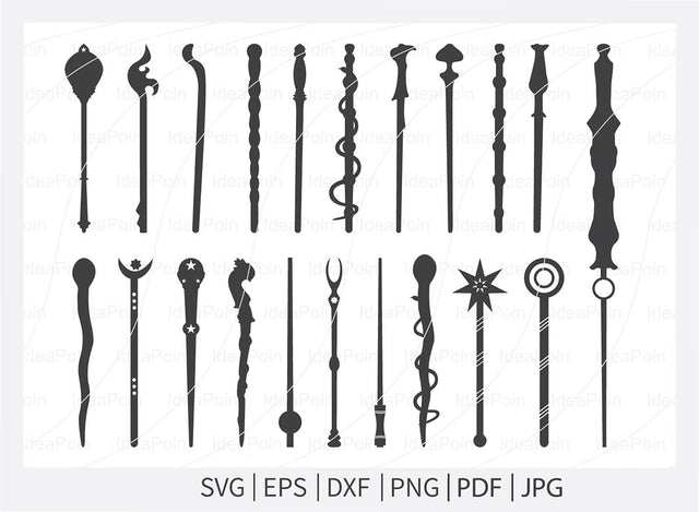 Wands svg, Wands Bundle, Wand SVG Bundle, Wand Clipart, Wizard Witches Spells, svg, eps, dxf, png, Wands clipart, cricut design space SVG Dinvect 