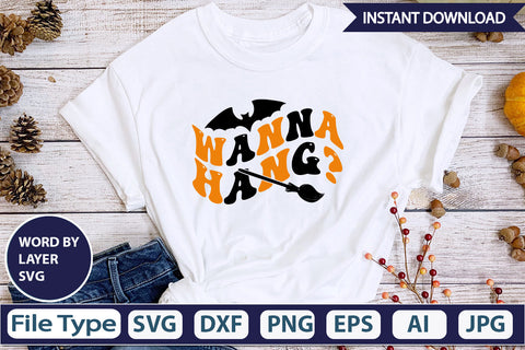 Wanna Hang? SVG Cut File SVG DesignPlante 503 