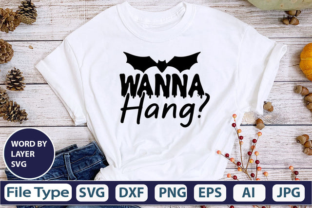 Wanna Hang? SVG Cut File SVG DesignPlante 503 
