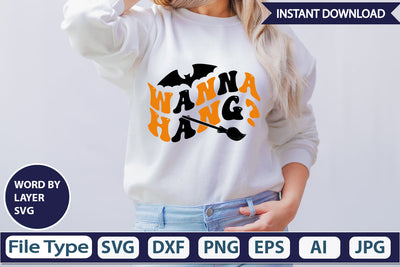 Wanna Hang? SVG Cut File SVG DesignPlante 503 