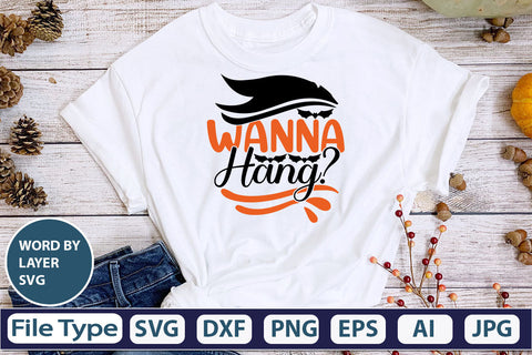 Wanna Hang? SVG Cut File SVG DesignPlante 503 