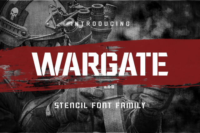 Wargate - Stencil Family Font Arterfak Project 